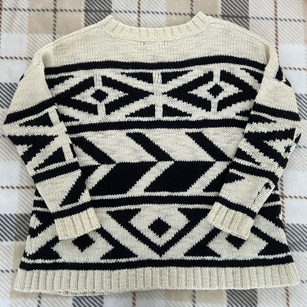 Vintage Mango Black And White Geometric Pattern W… - image 2